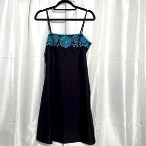 Ann Taylor Shift Dress with Turquoise Accents